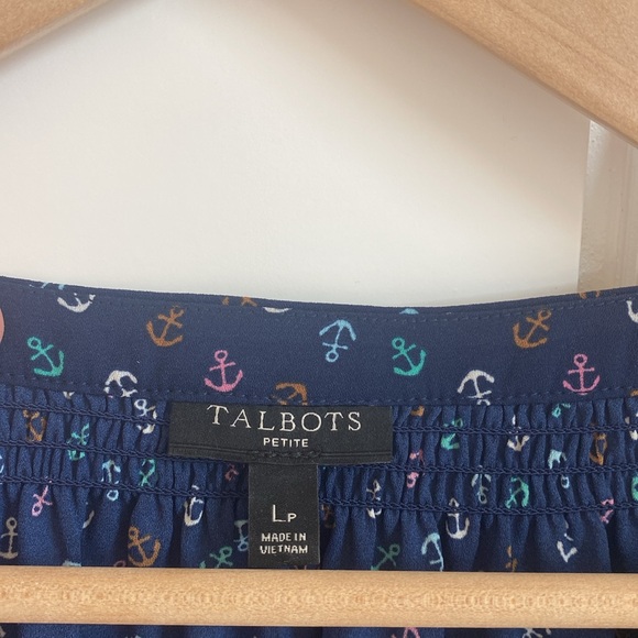 Nautical navy blouse by Talbots EUC - Picture 4 of 6